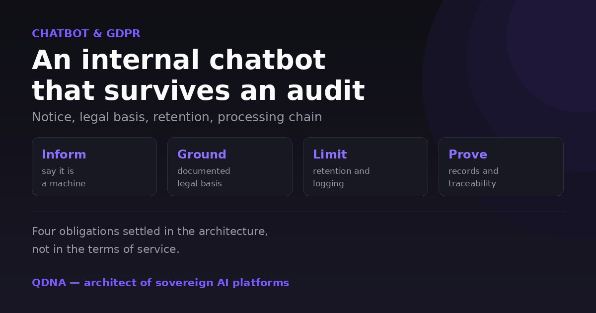 AI chatbots and GDPR: inform, ground, limit, prove
