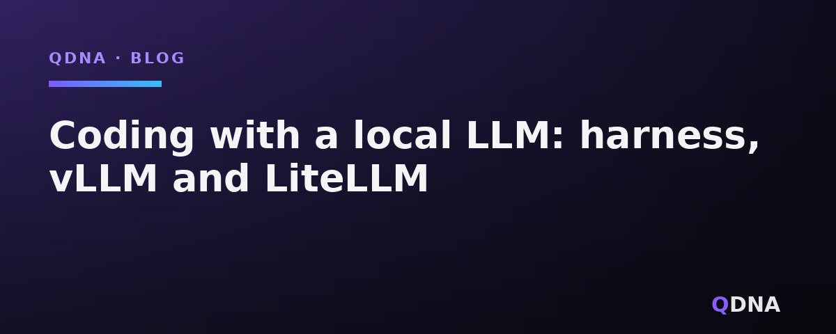 Coding with a local LLM: harness, vLLM and LiteLLM