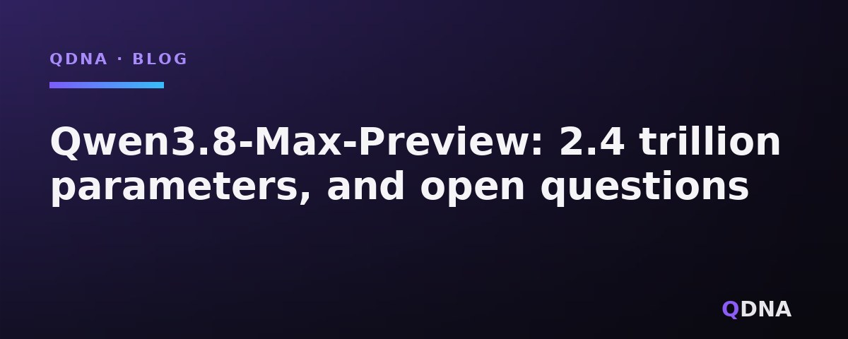 Qwen3.8-Max-Preview: 2.4 trillion parameters, and open questions