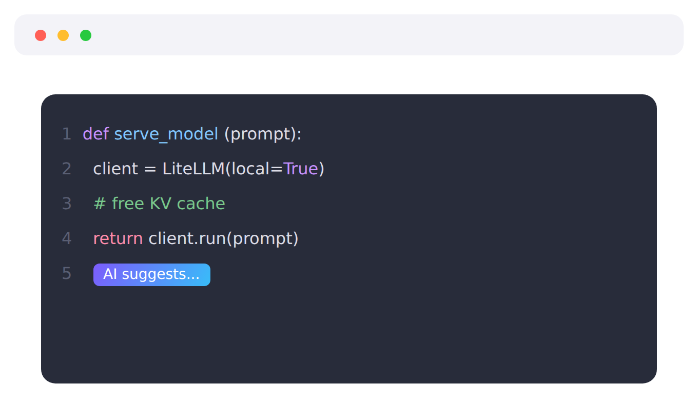 Coding with AI on a local model via LiteLLM